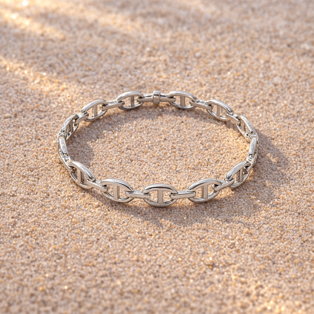 Bracelet jonc grain de café fermoir invisible – Doré & argenté