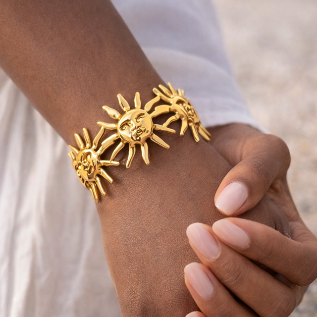 Bracelet Soleil Mystique Doré