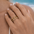 Bague réglable infini dorée & strass – Élégance fine et symbolique