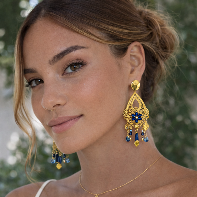 💙 Coup de cœur – Boucles d’oreilles Trésor – Éclat Royal Saphir